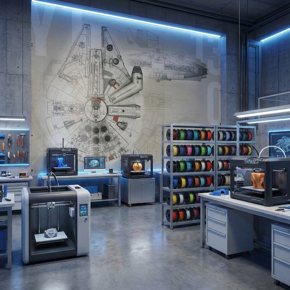 Fotomurali : Progetto del Millennium Falcon