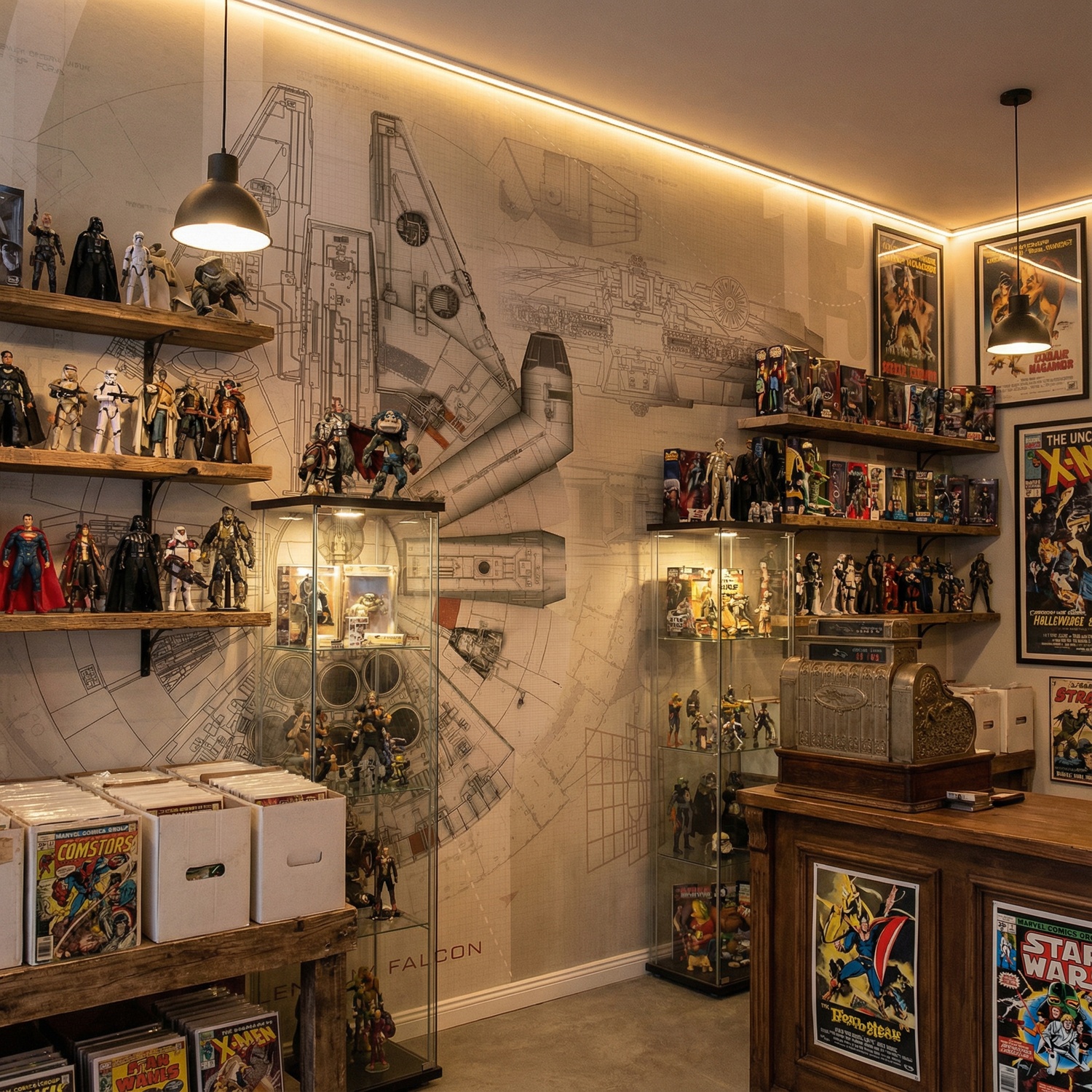 Fotomurali : Piantine del Millennium Falcon