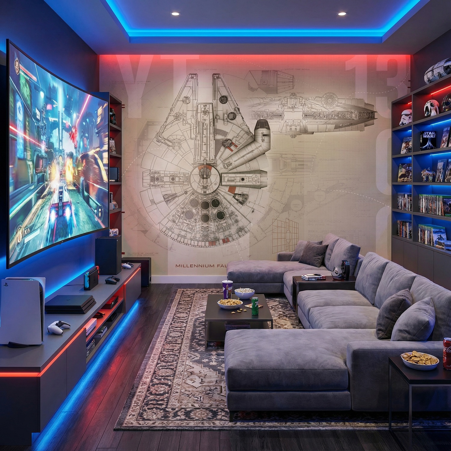 Fotomurali : Piantine del Millennium Falcon