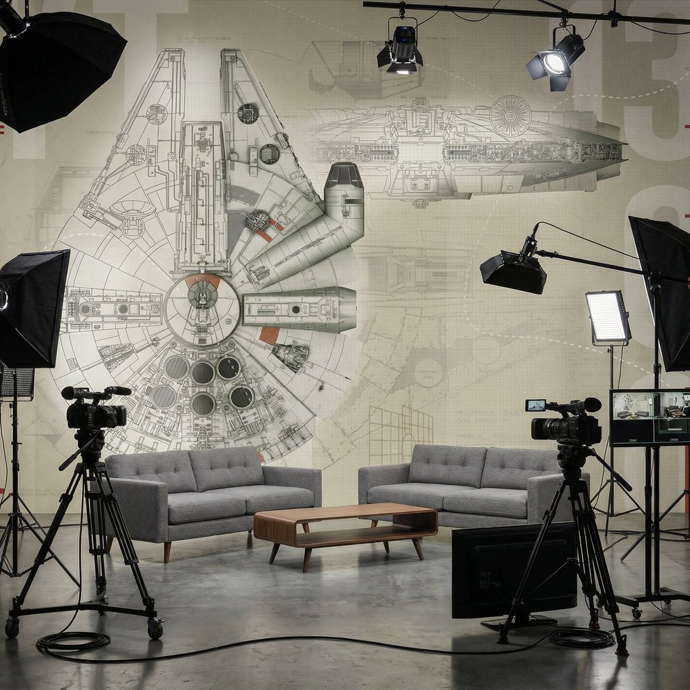 Fotomurali : Progetto del Millennium Falcon