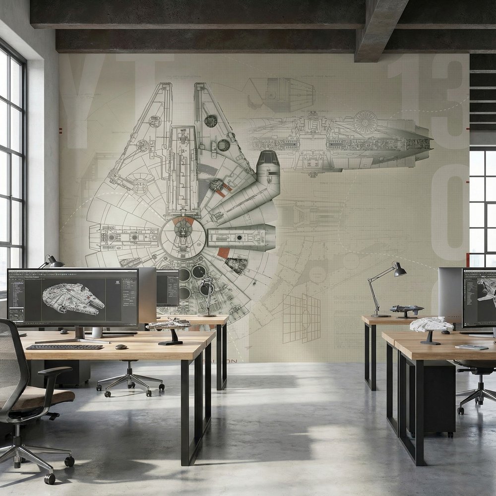 Fotomurali : Progetto del Millennium Falcon