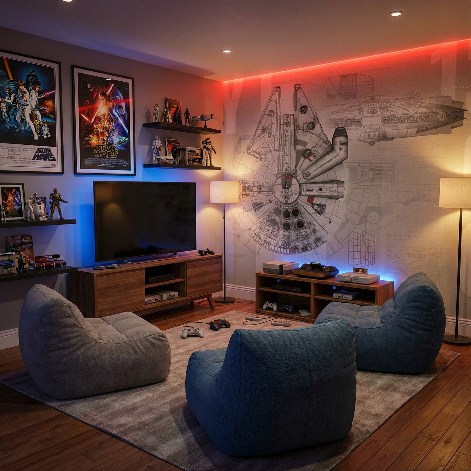 Fotomurali : Piantine del Millennium Falcon