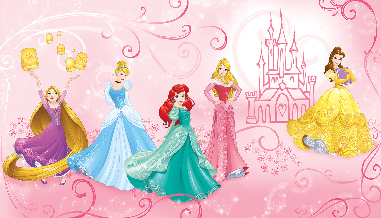 Fotomurali : Collage di Principesse Disney
