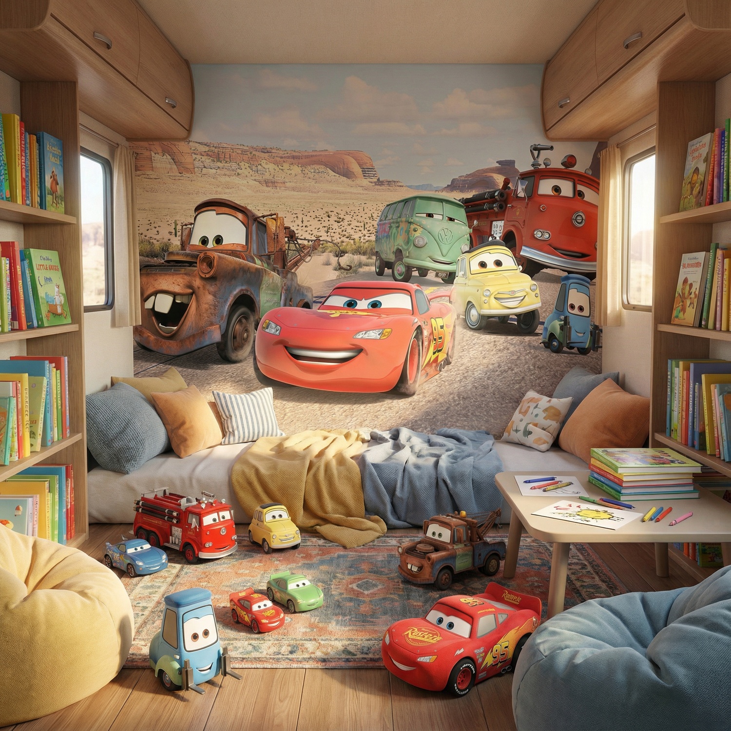 Fotomurali : Saetta McQueen e amici a Radiator Springs