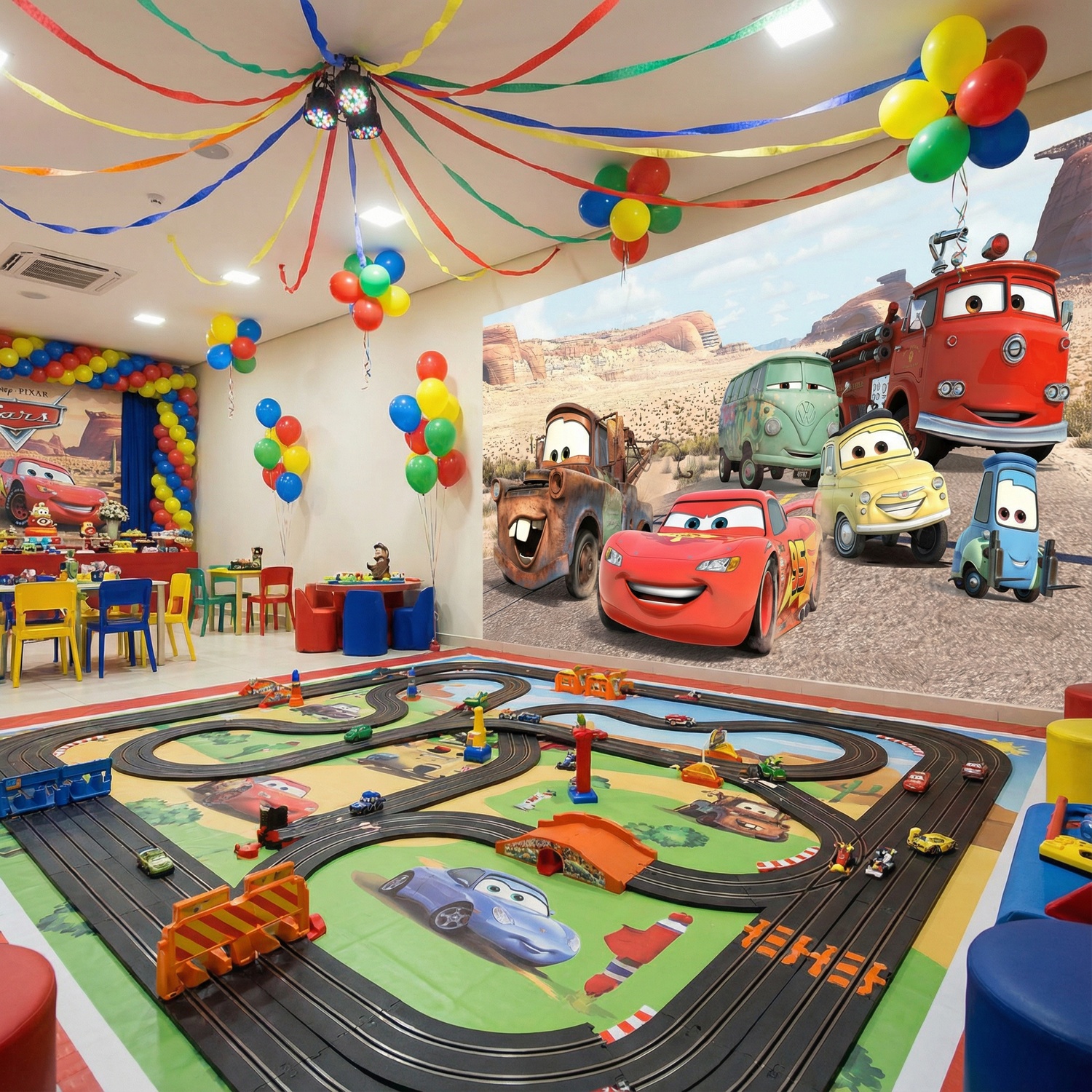 Fotomurali : Saetta McQueen e amici a Radiator Springs