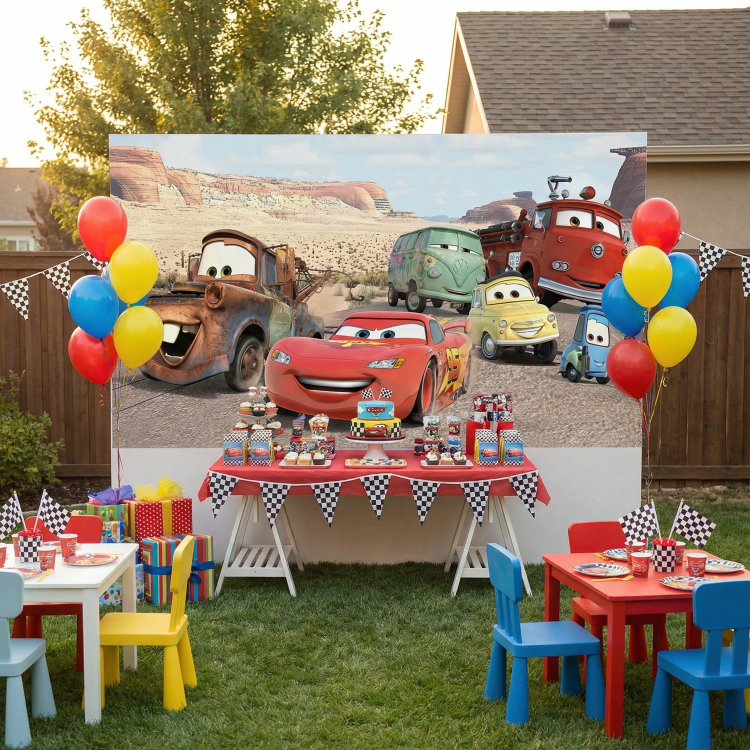 Fotomurali : Saetta McQueen e amici a Radiator Springs