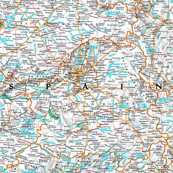 Fotomurali : Mappa del Mondo Spagna e Portogallo