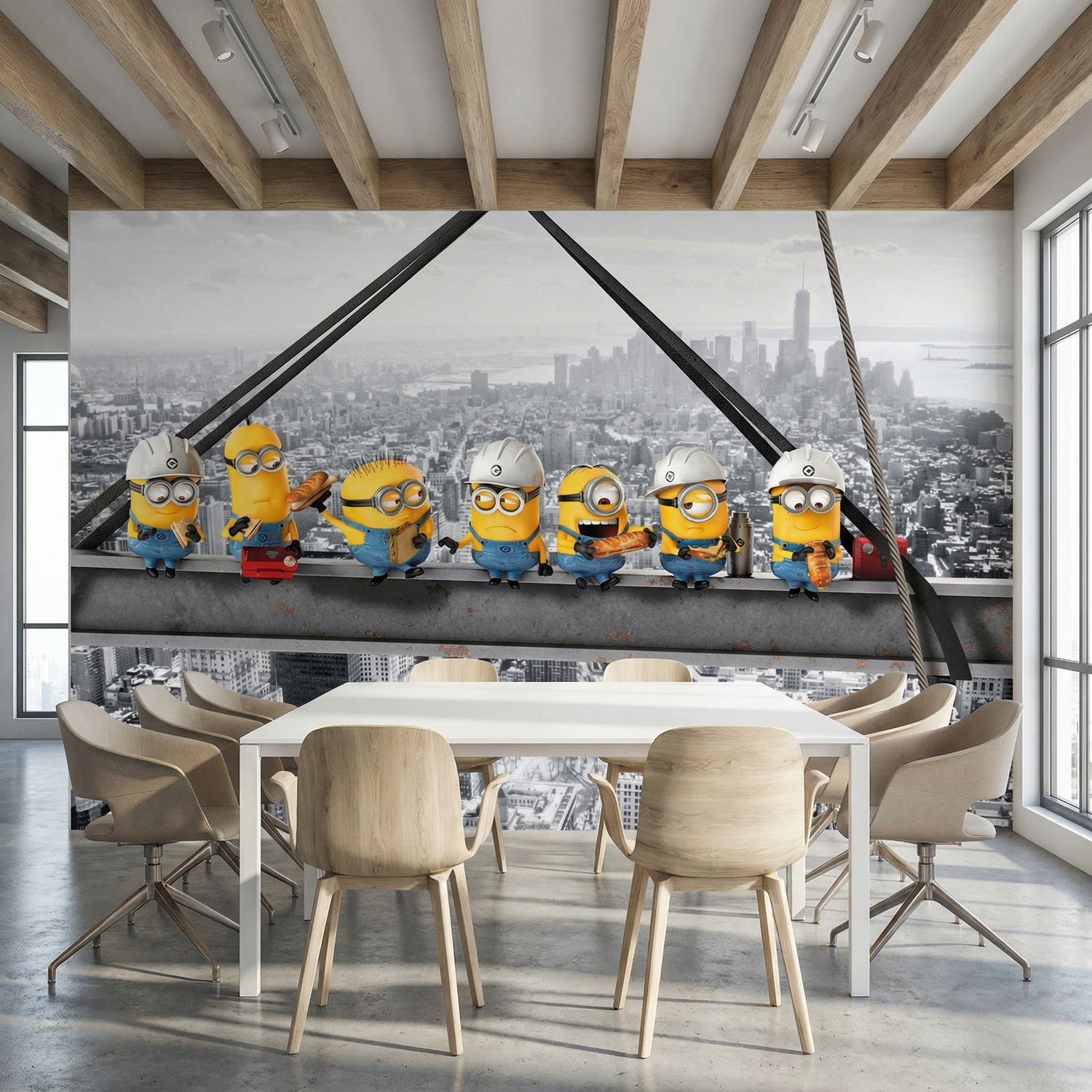 Fotomurali : Minions sulla Trave