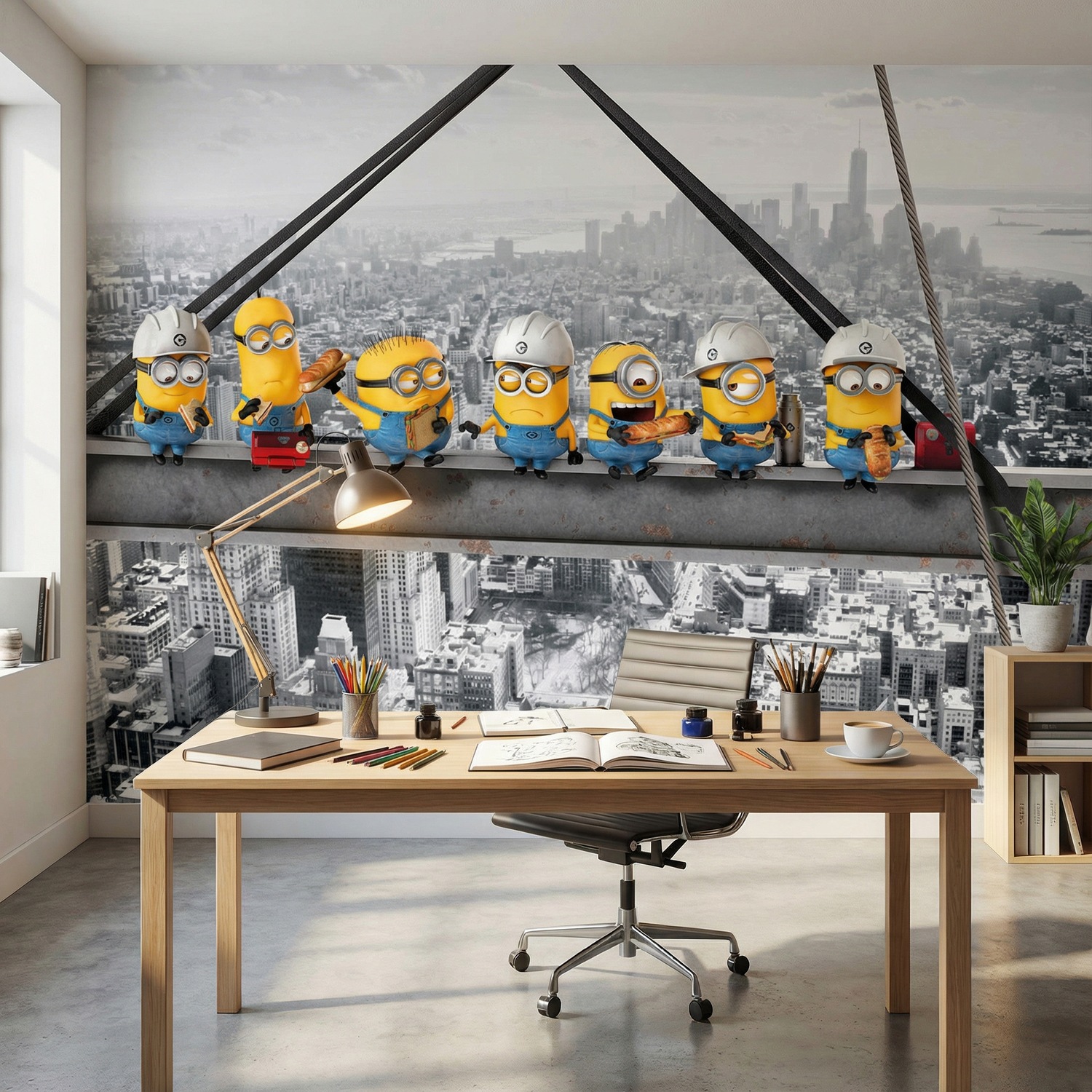 Fotomurali : Minions sulla Trave