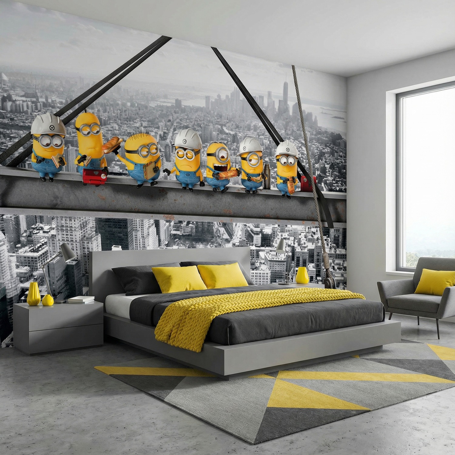 Fotomurali : Minions sulla Trave