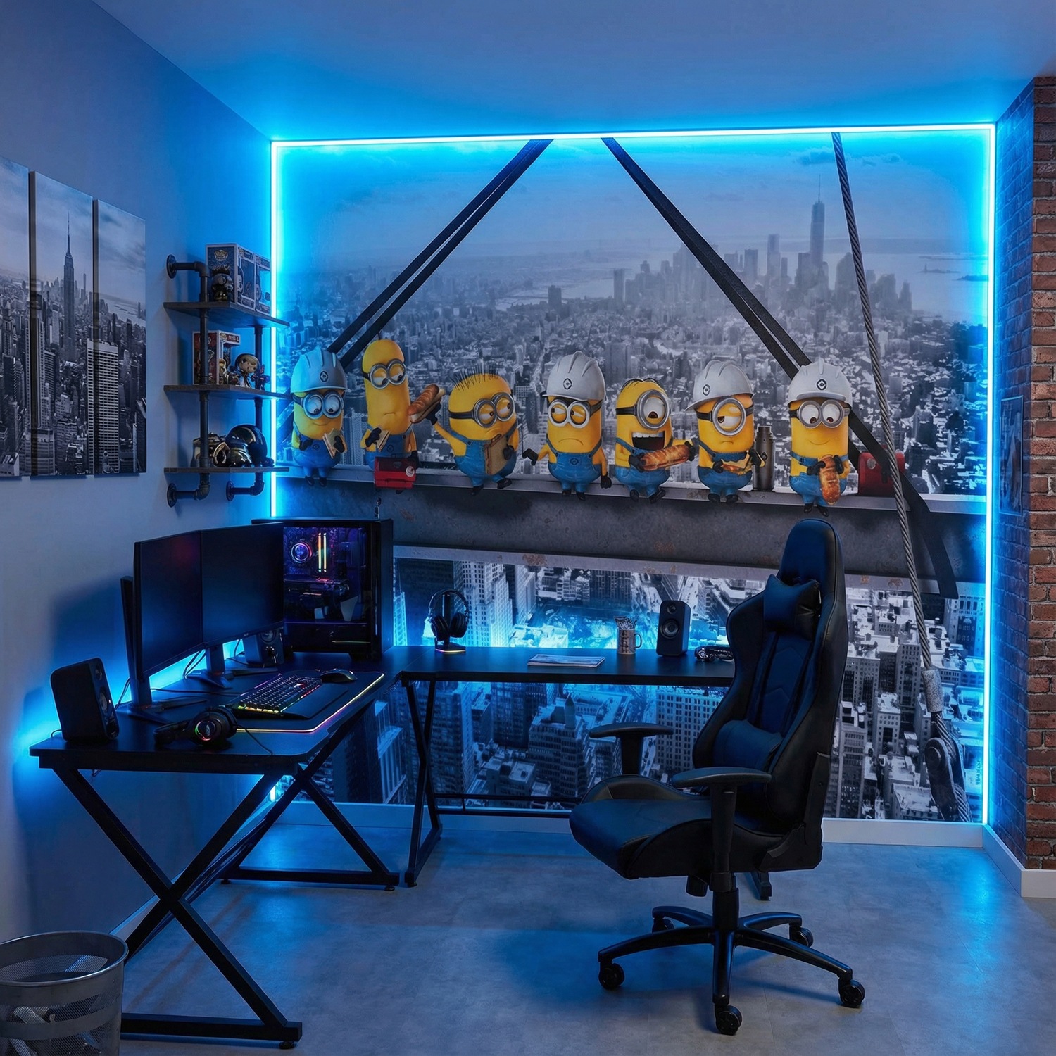 Fotomurali : Minions sulla Trave