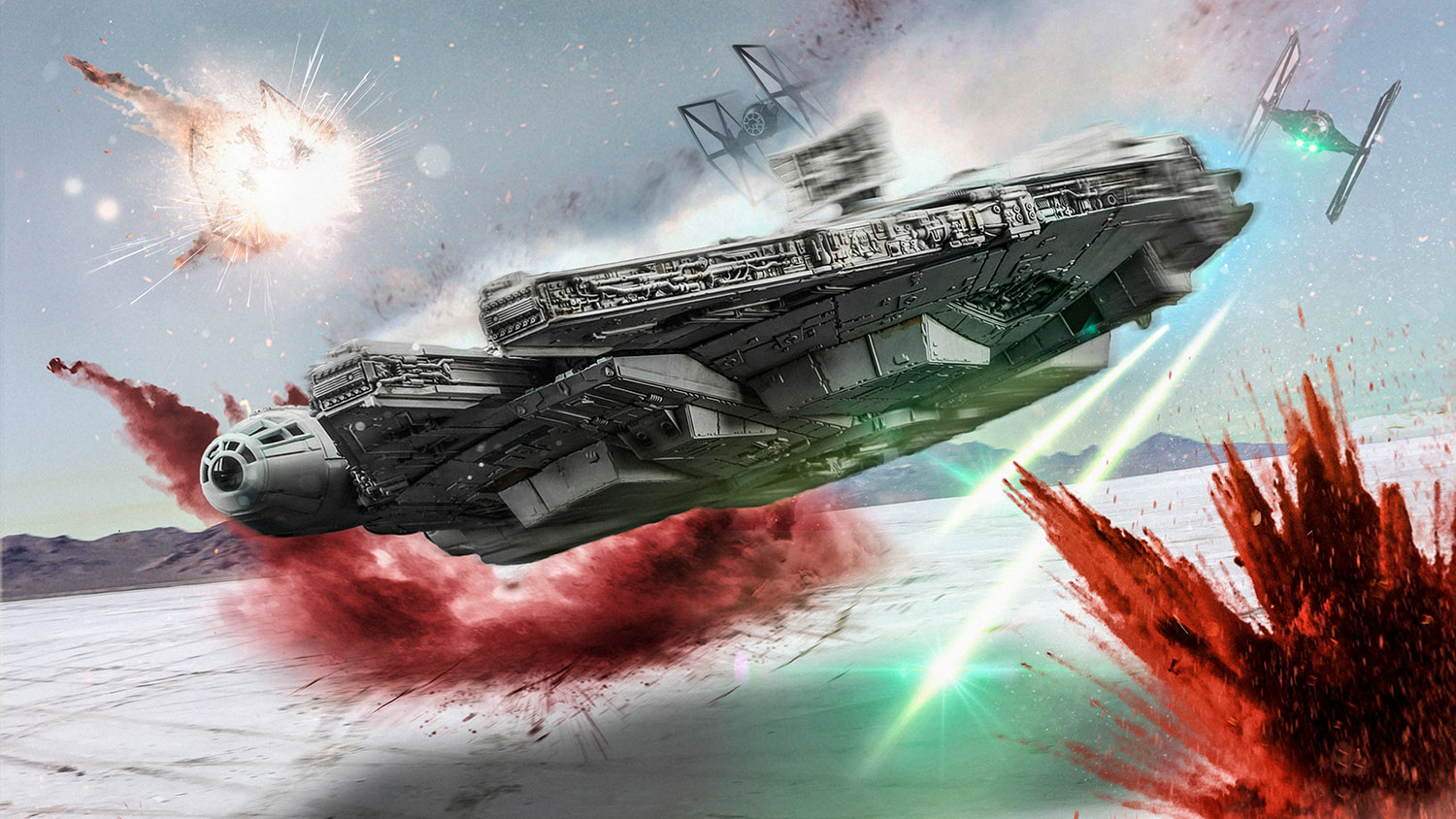 Fotomurali : Millennium Falcon in Battaglia