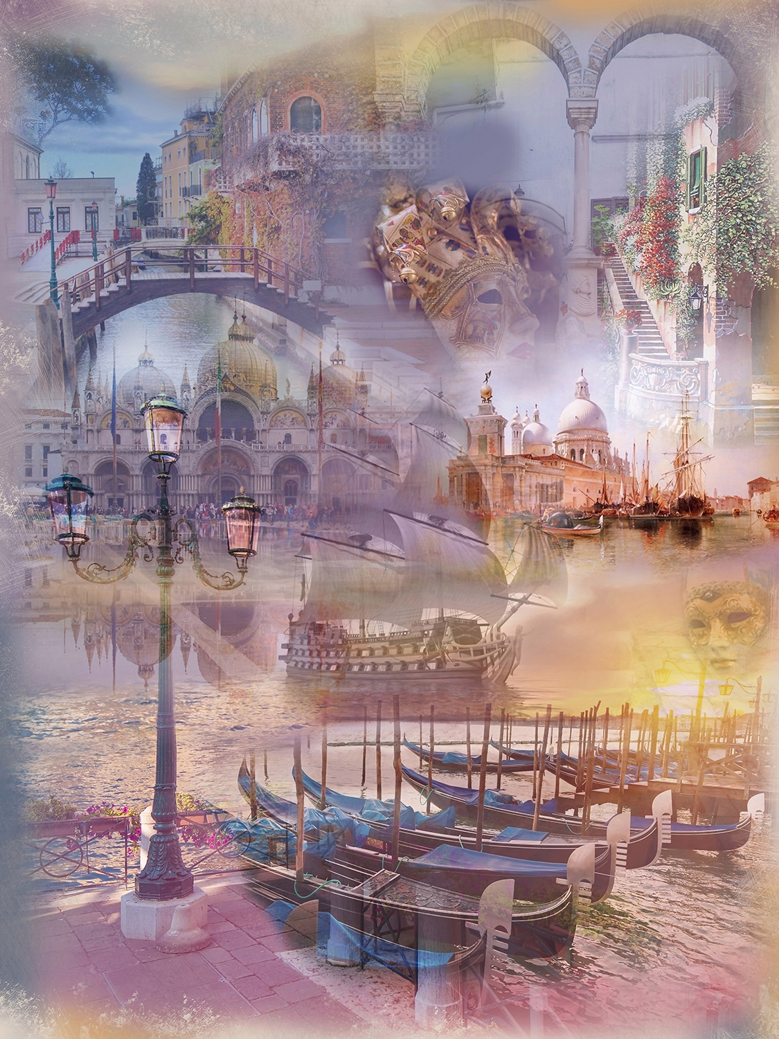Fotomurali : Collage Venezia
