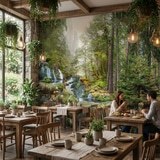 Fotomurali : Foresta e Cascata 4