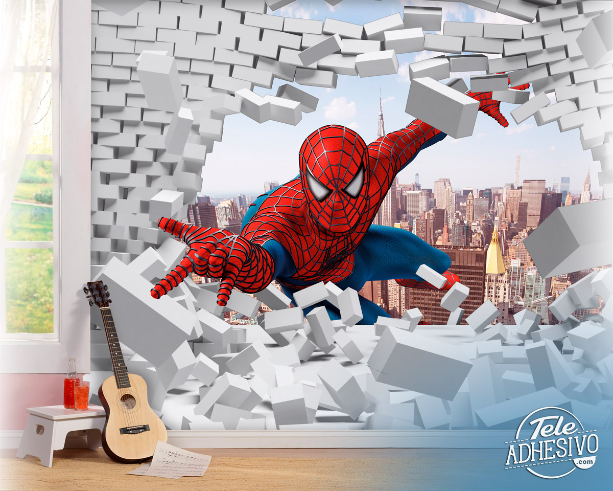 Fotomurali : Spiderman Interruttore a Muro