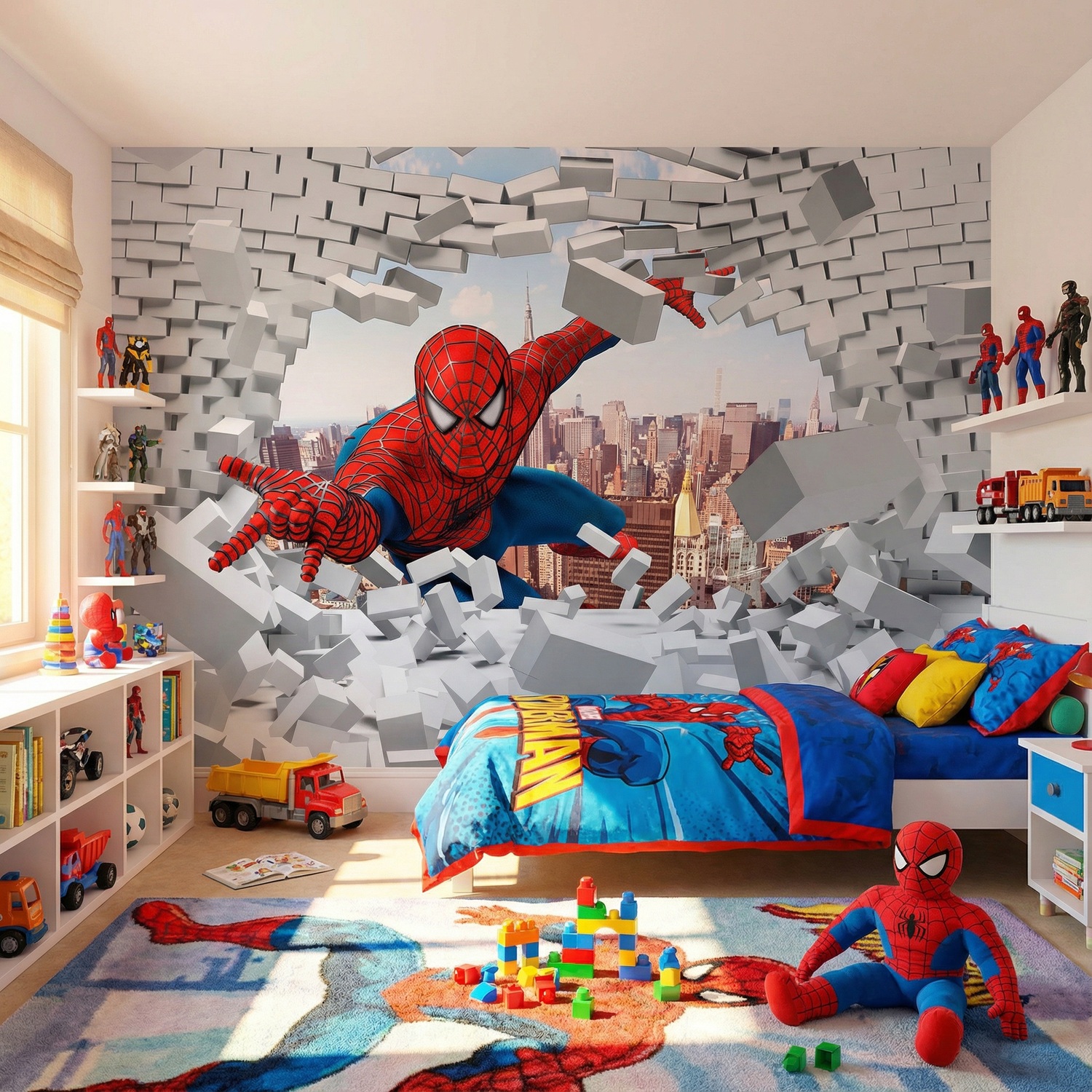 Fotomurali : Spiderman che Sfonda il Muro