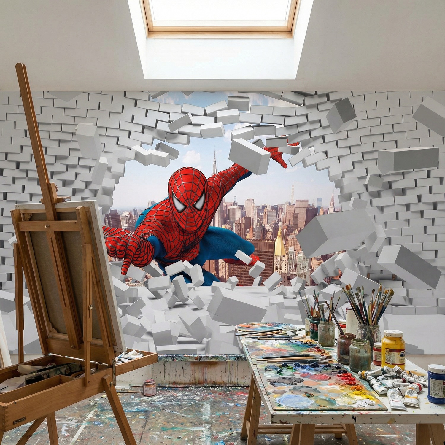 Fotomurali : Spiderman Interruttore a Muro