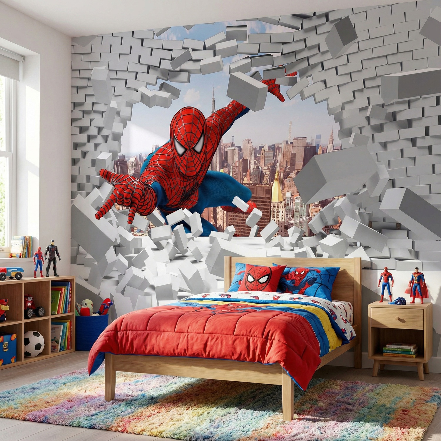 Fotomurali : Spiderman che Sfonda il Muro
