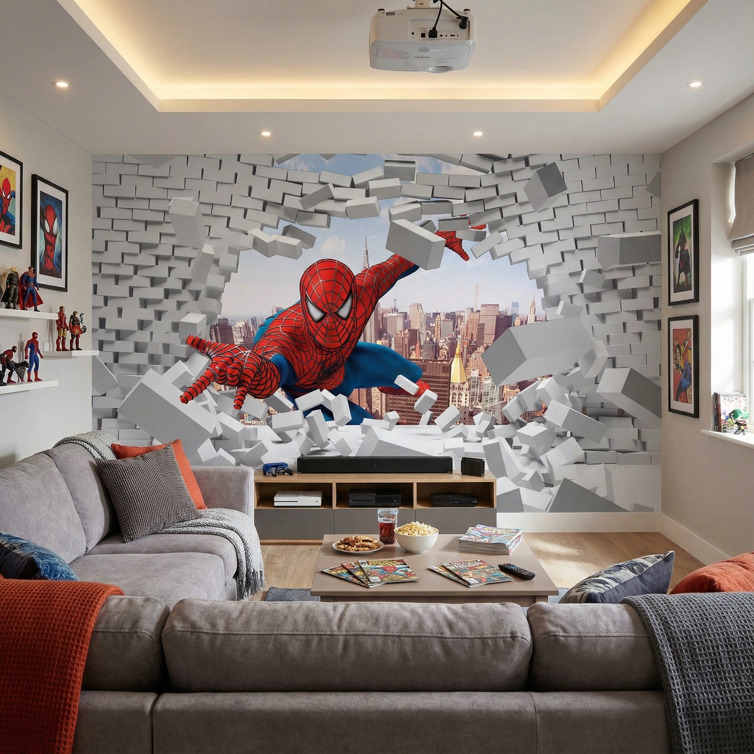 Fotomurali : Spiderman Interruttore a Muro