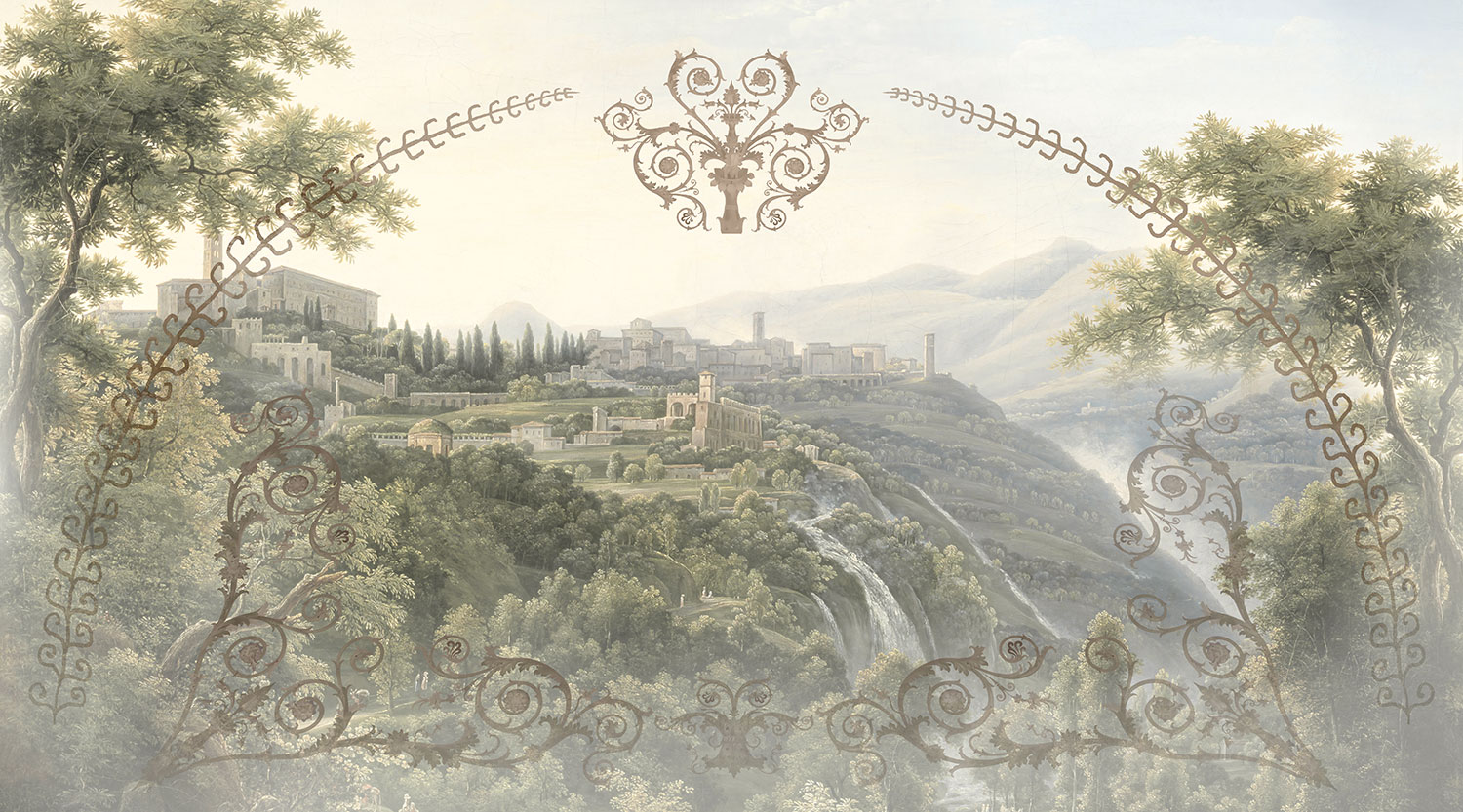 Fotomurali : Villaggio Toscano Italiana