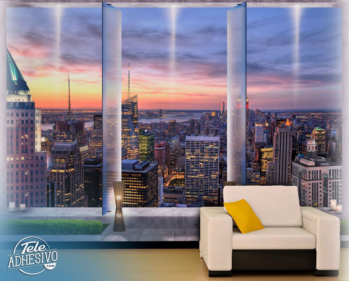 Fotomurali : Terrazza al crepuscolo a New York