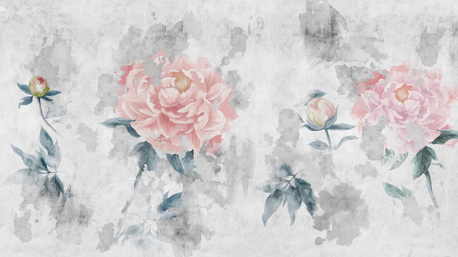Fotomurali : Rose Dipinte