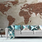Fotomurali : Mappa del Mondo dei Mattoni 2