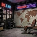 Fotomurali : Mappa del Mondo in Mattoni 17
