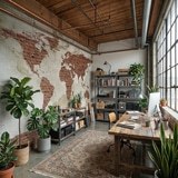 Fotomurali : Mappa del Mondo in Mattoni 3