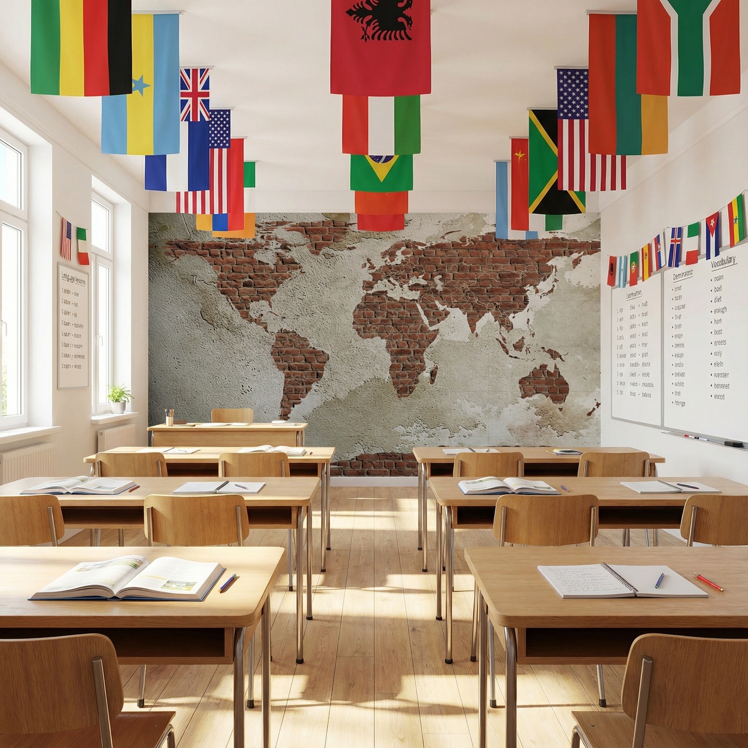 Fotomurali : Mappa del Mondo dei Mattoni