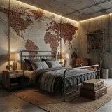Fotomurali : Mappa del Mondo in Mattoni 5