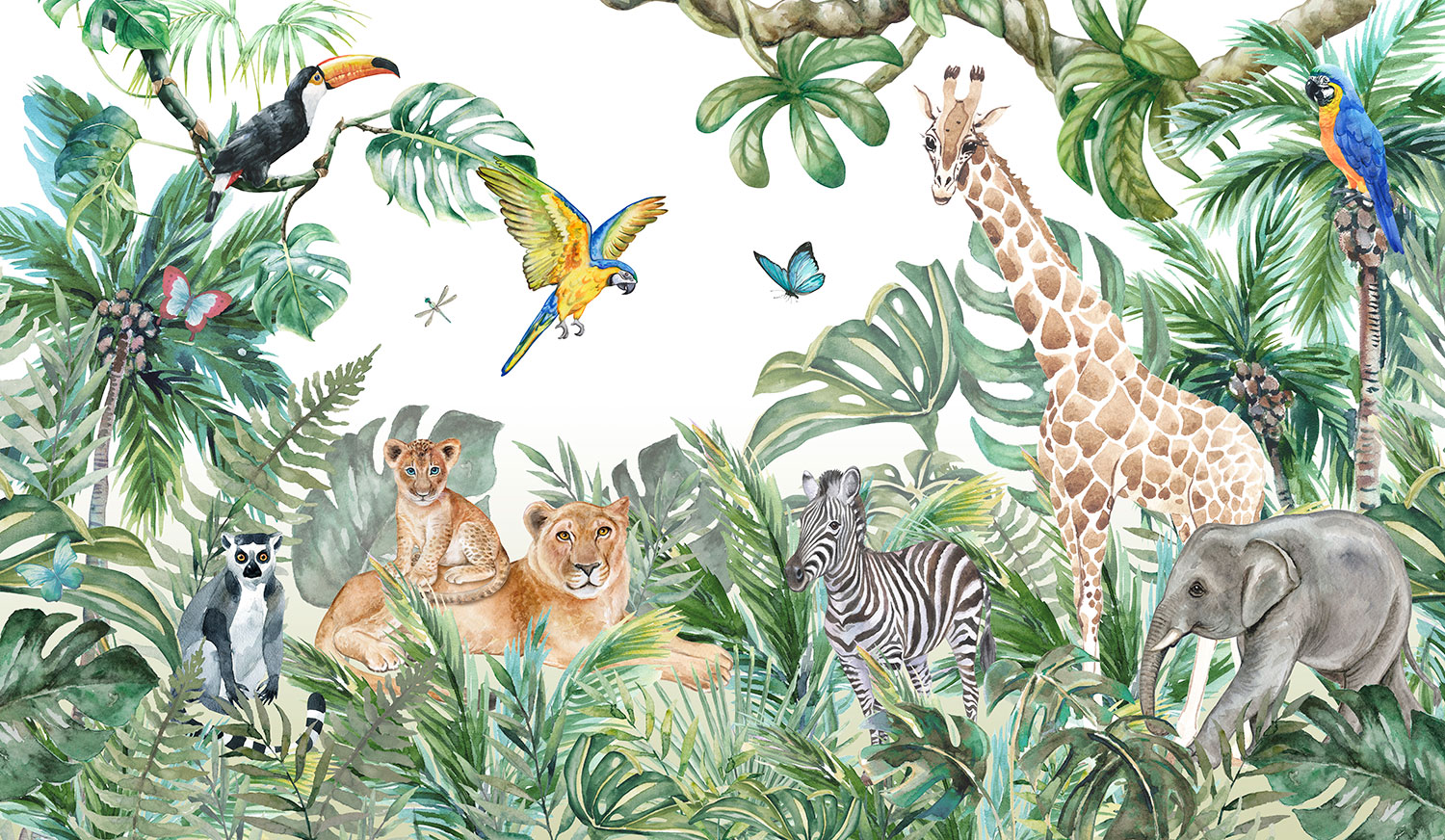 Fotomurali : Animali in Acquerello 