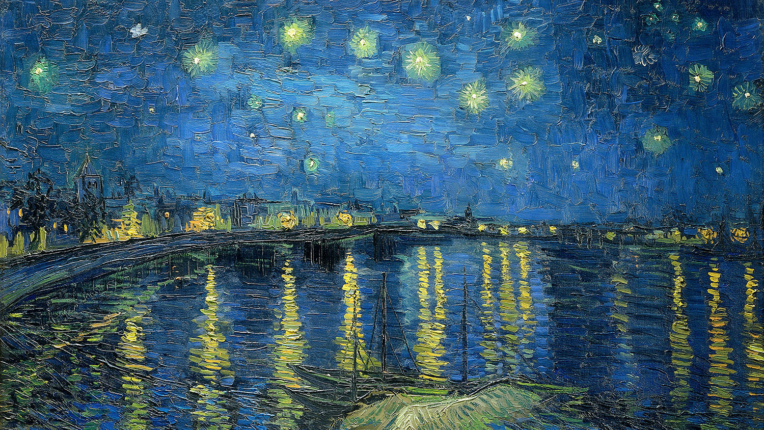 Fotomurali : Notte Stellata sul Rodano