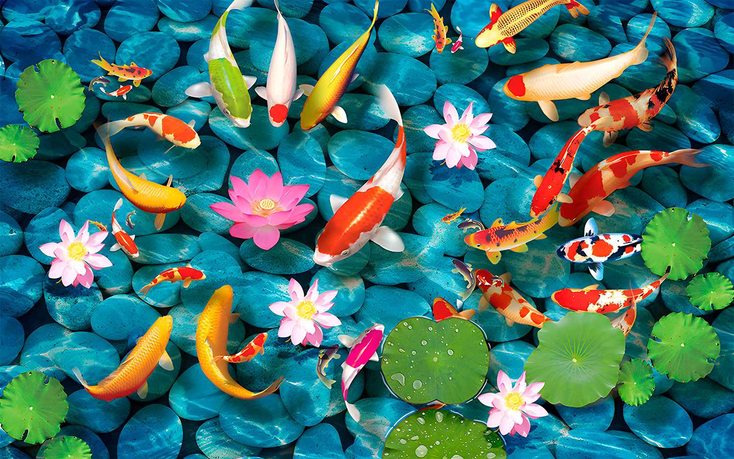 Fotomurali : Pesce nello stagno