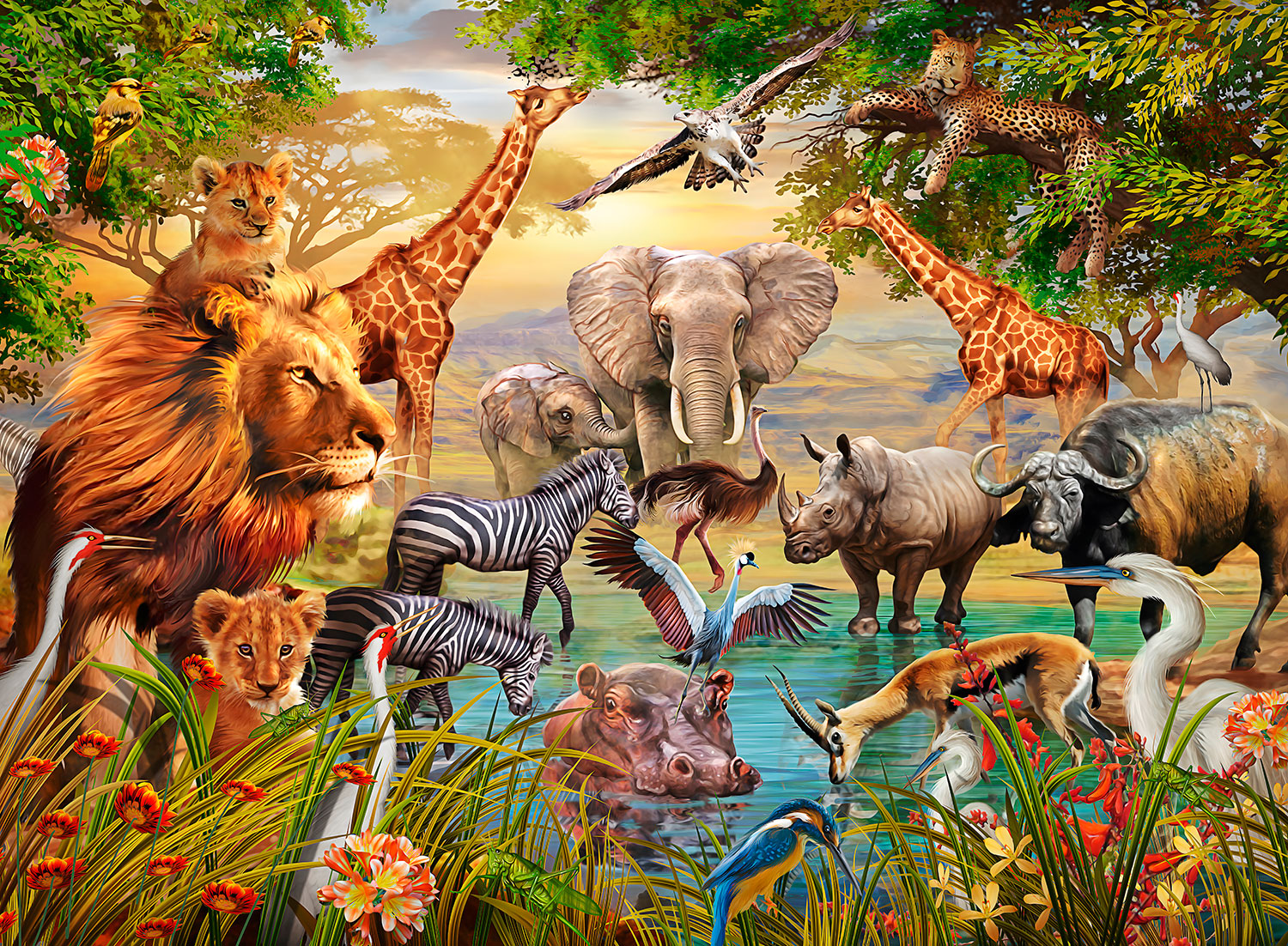 Fotomurali : Animali della giungla II