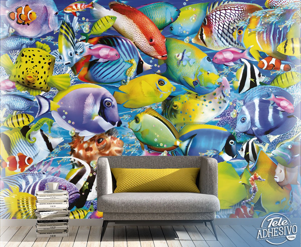 Fotomurali : Collage di pesci