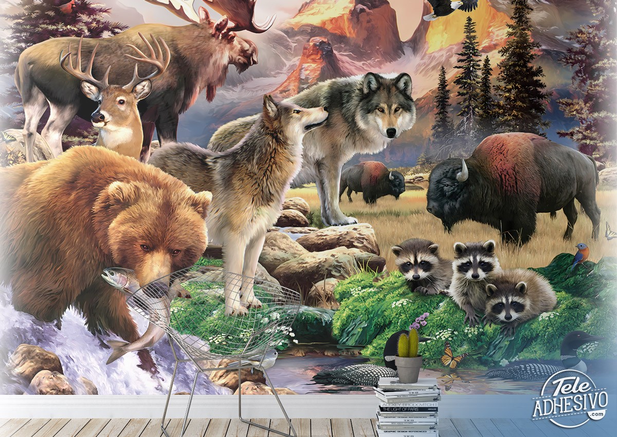 Fotomurali : Fauna di alta montagna