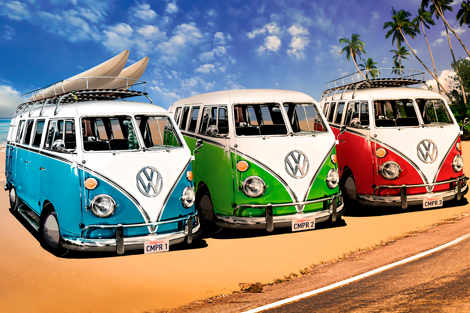 Fotomurali : Furgoni surfer Volkswagen