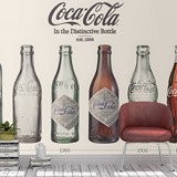 Fotomurali : Evoluzione delle bottiglie di Coca Cola 2