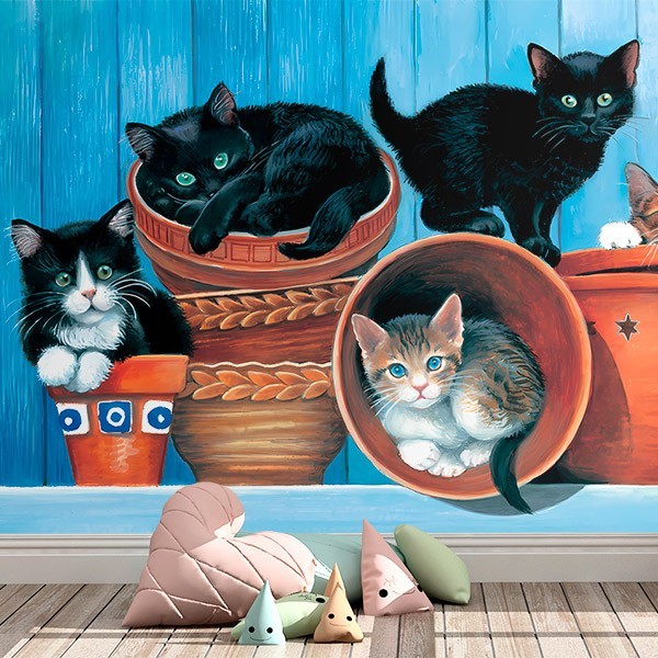 Fotomurali : Illustrazione di gatti