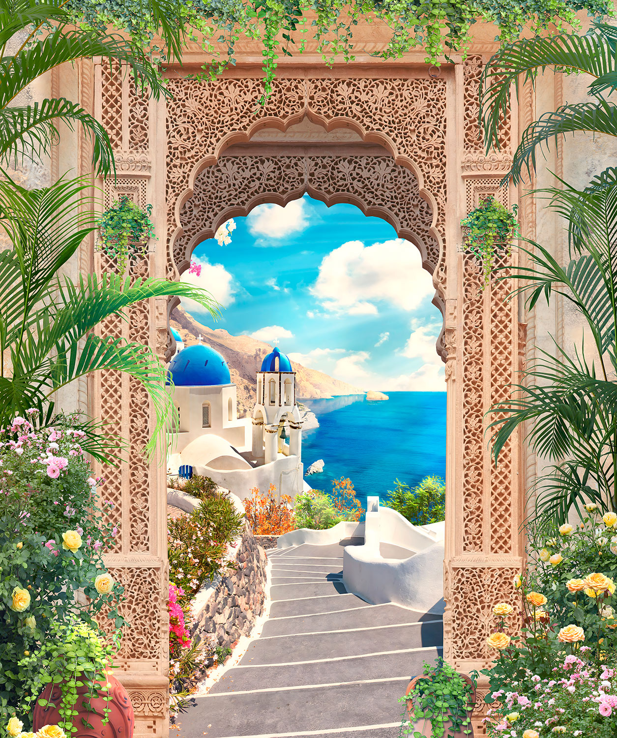 Fotomurali : Porta di Santorini