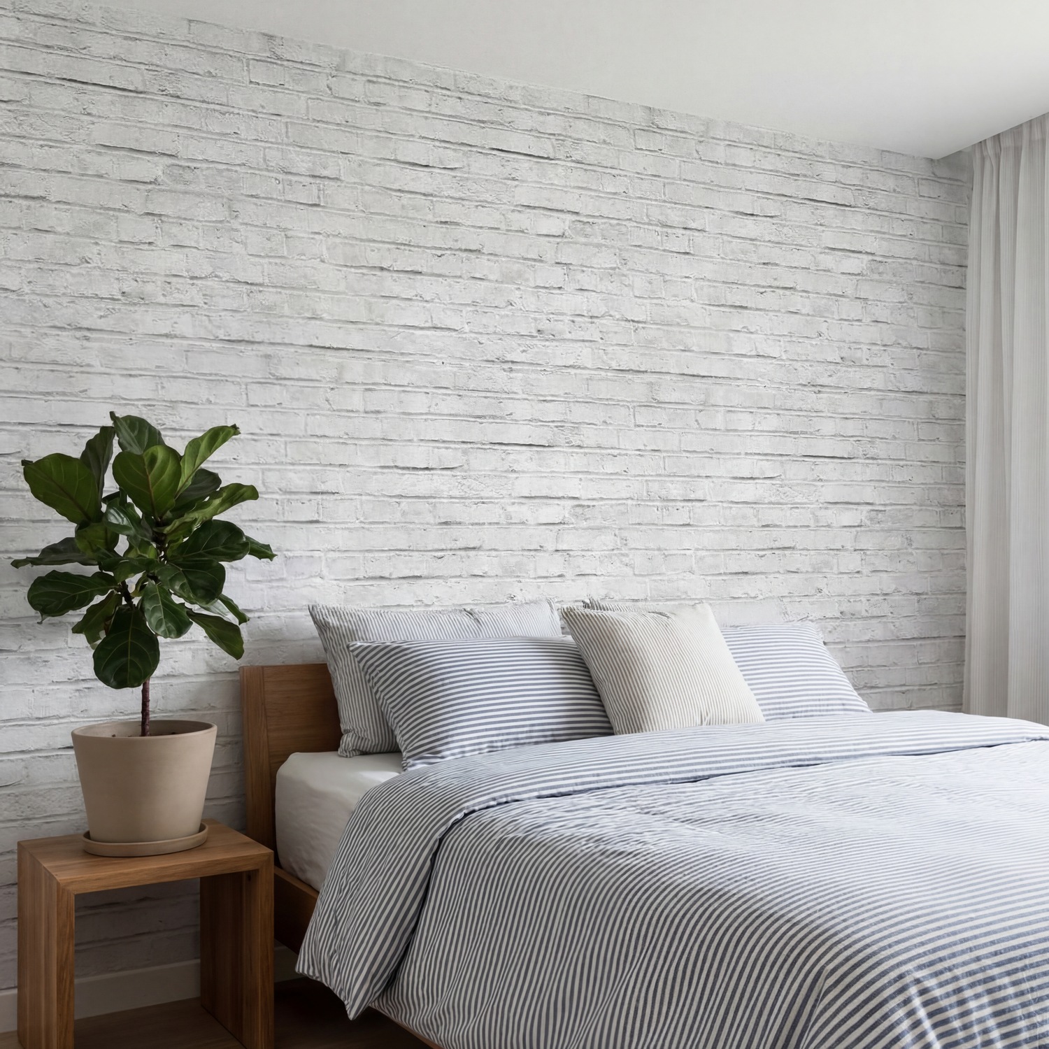 Fotomurali : Mattoni bianchi consumati 0