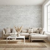 Fotomurali : Mattoni bianchi consumati 2