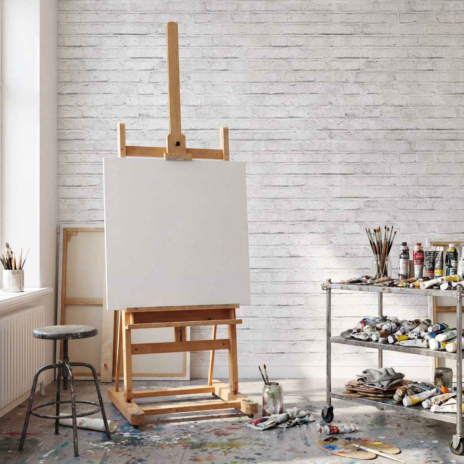 Fotomurali : Consistenza del mattone bianco consumato