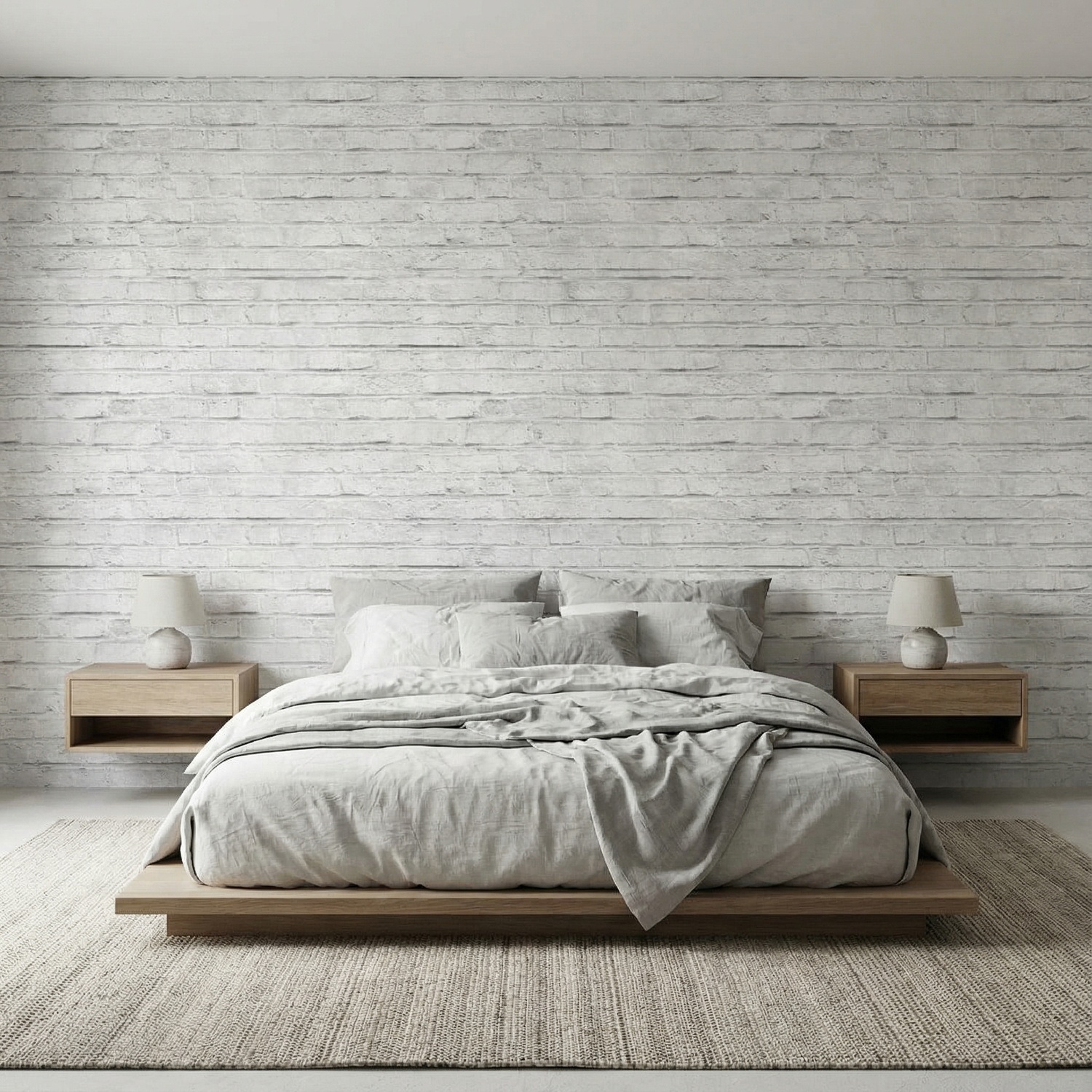 Fotomurali : Mattoni bianchi consumati