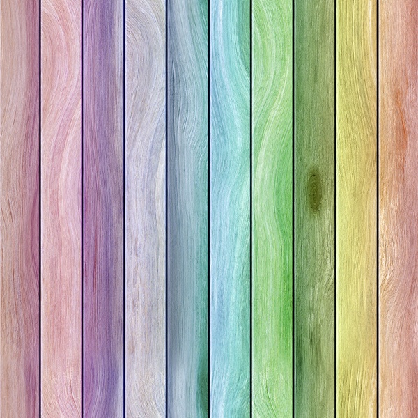 Fotomurali : Struttura di legno arcobaleno