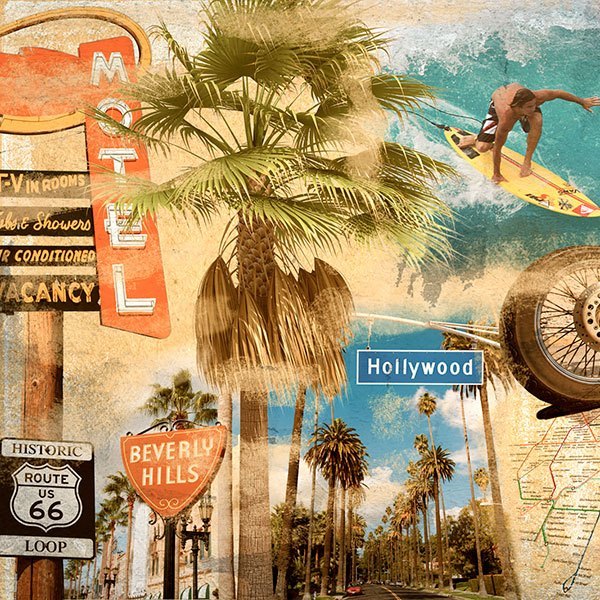 Fotomurali : Collage California