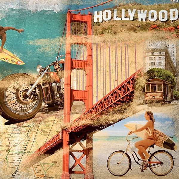 Fotomurali : Collage California