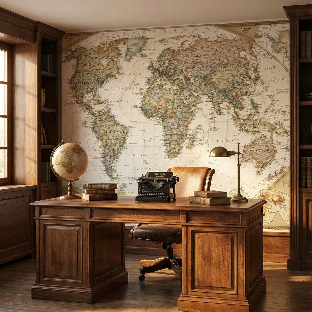 Fotomurali : Mappa del mondo politico vintage