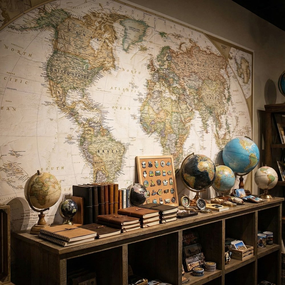 Fotomurali : Mappa del mondo politico vintage